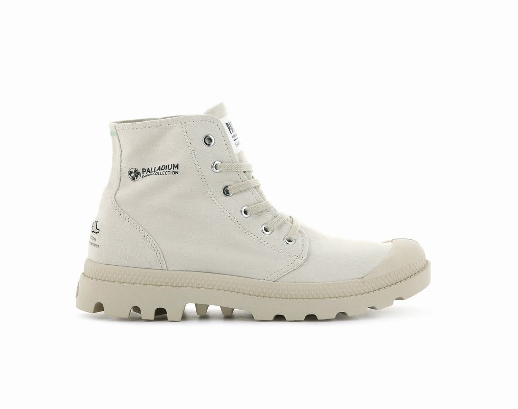 Palladium Pampa Hi Organic Ii Mens Boots White Australia [NXVBMR-642]